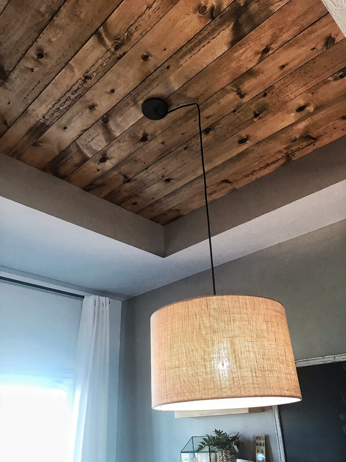 Pine Boards Ceiling Treatment - Berry Berry Quite Contrary