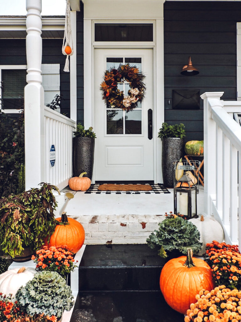 Fall Front Porch and How to Preserve Your Pumpkins