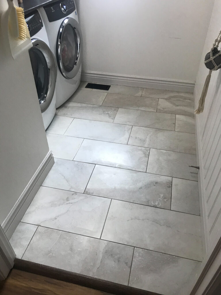 Easy Floor Update in the Laundry Room - Berry Berry Quite Contrary