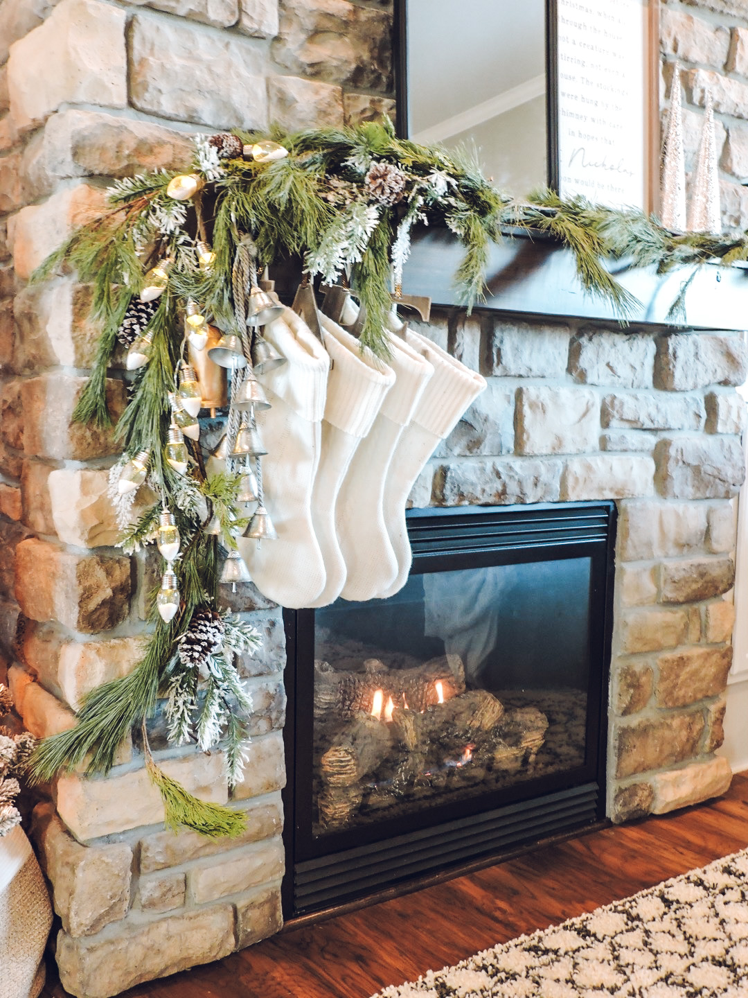 Christmas Garland on Mantle - Berry Berry Quite Contrary