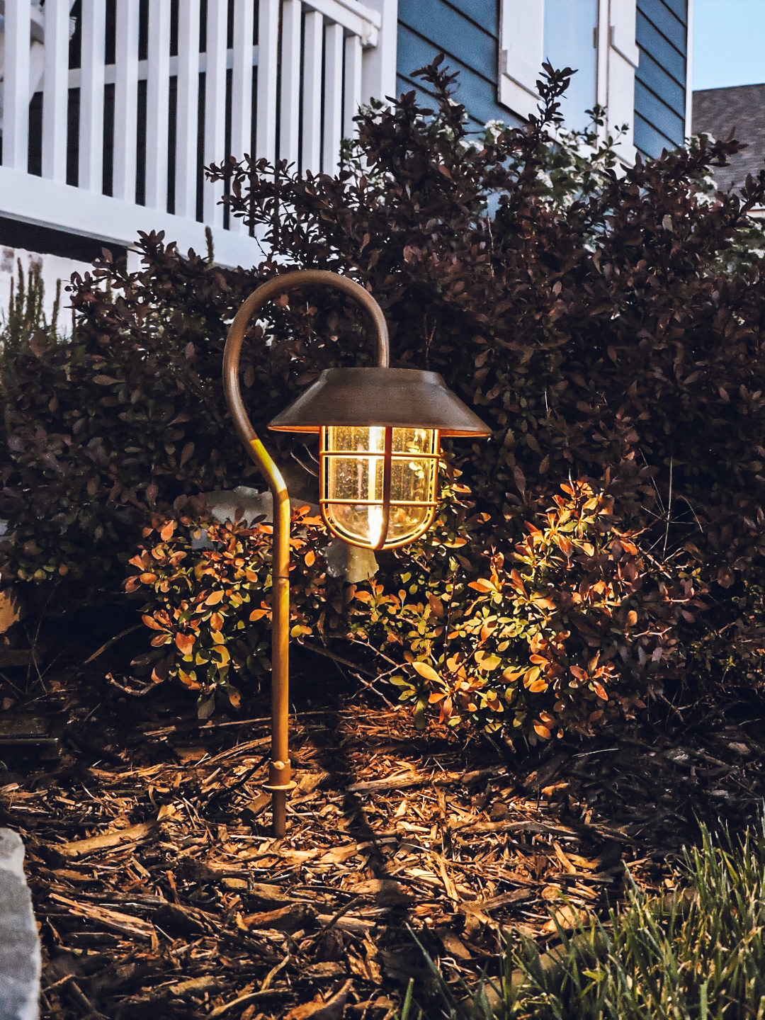 Black Mulch Landscaping & New Solar Lights Berry Berry Quite Contrary