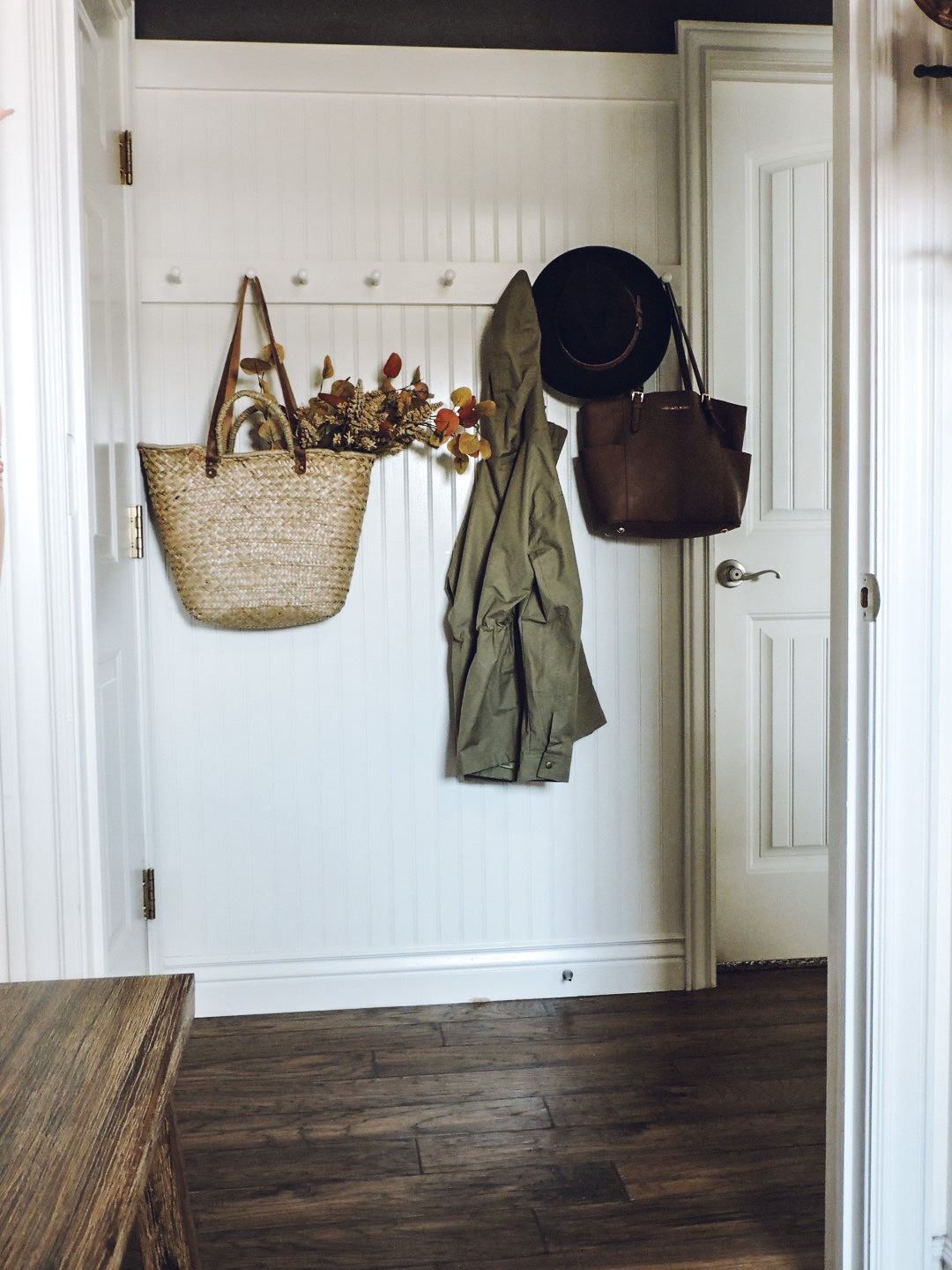 DIY Peg Rail in Hallway - Berry Berry Quite Contrary