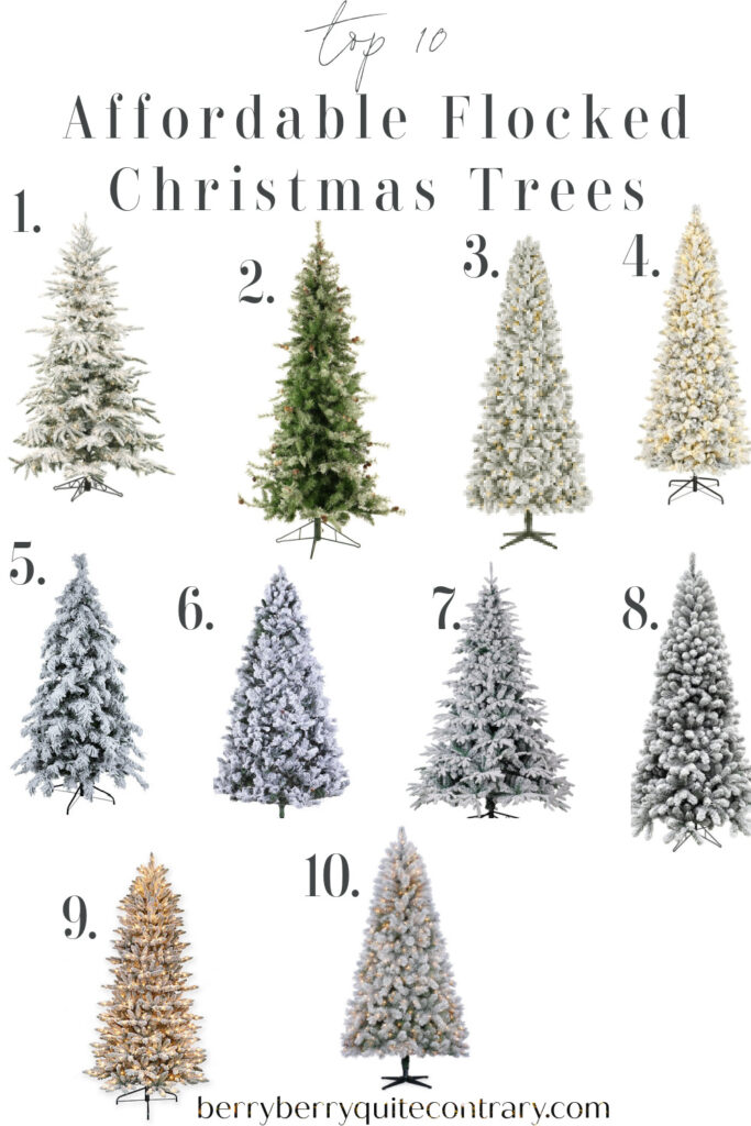 Affordable Flocked Christmas Trees