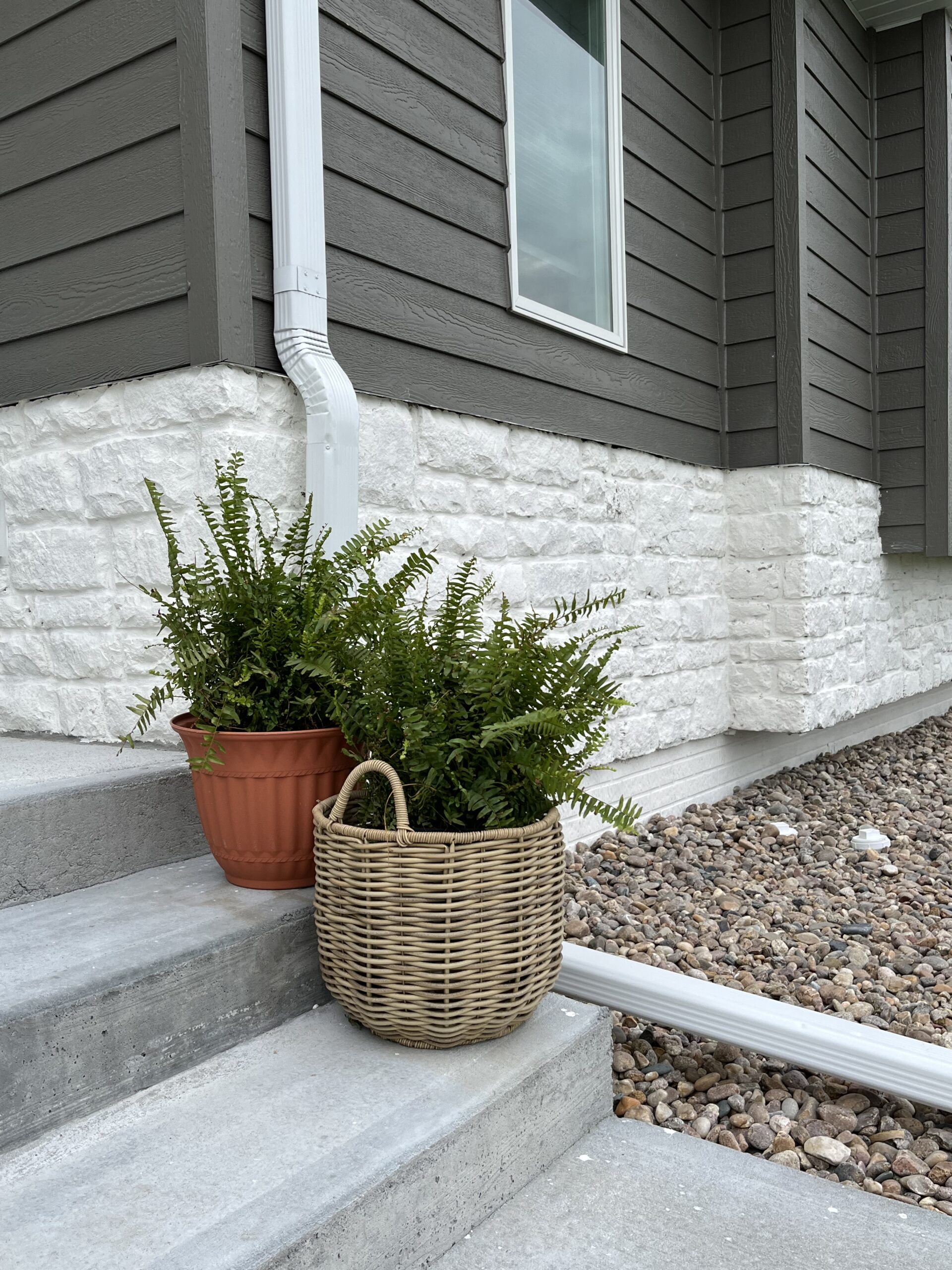 Limewashed Stone Exterior Home - Berry Berry Quite Contrary
