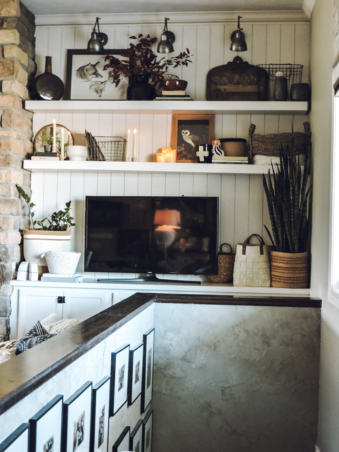 Moody Fall Decor – Open Shelves Living Room - Berry Berry Quite Contrary