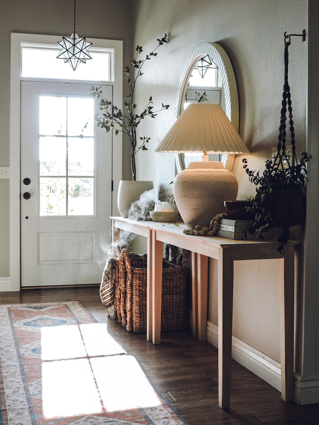 Long Narrow Entryway Idea – Two Console Tables Equals One - Berry Berry ...