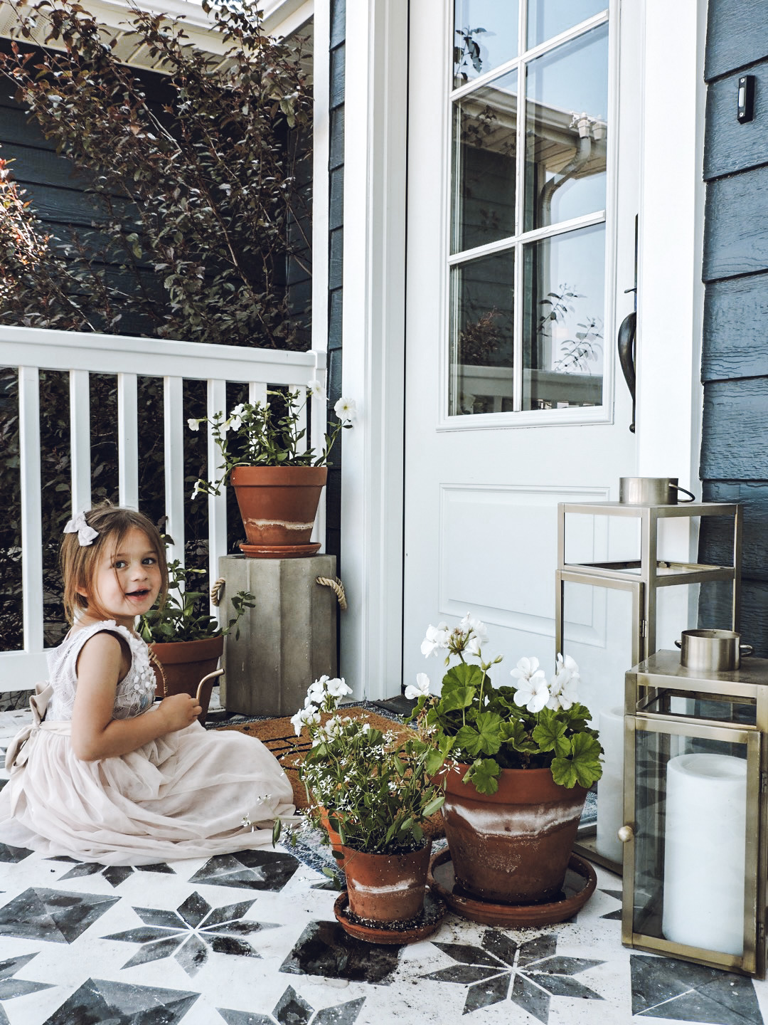 Spring/Summer Front Porch Design with Terracotta Pots - Berry Berry ...