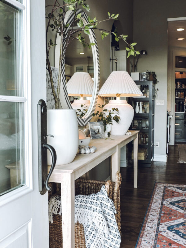 Long Narrow Entryway Idea – Two Console Tables Equals One - Berry Berry ...