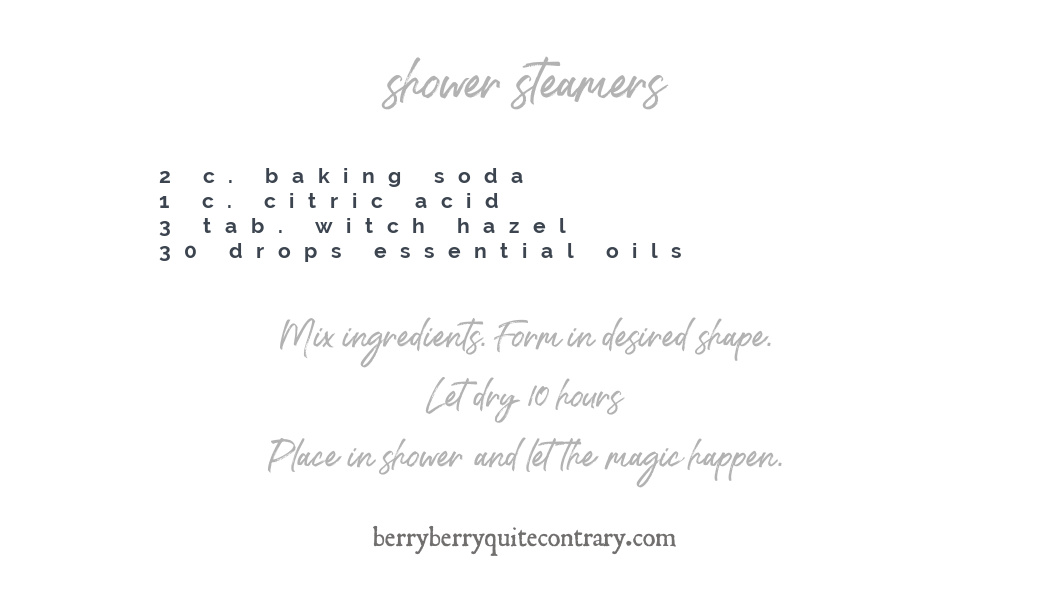Shower Steamers with Essential Oils &amp; Free Printable - Berry Berry ...