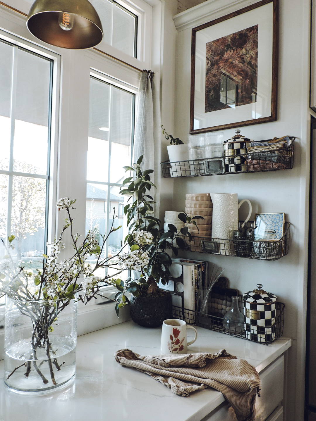 Wire Shelves in Kitchen - Berry Berry Quite Contrary