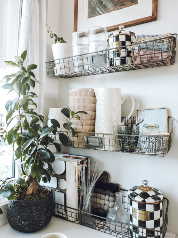 Wire Shelves in Kitchen - Berry Berry Quite Contrary