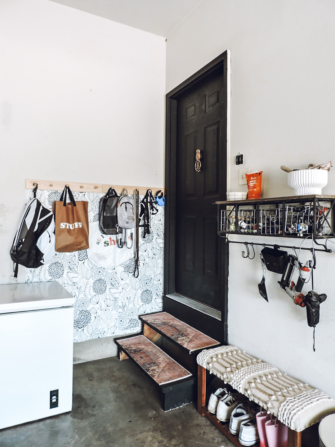 Garage Entry Makeover - Berry Berry Quite Contrary